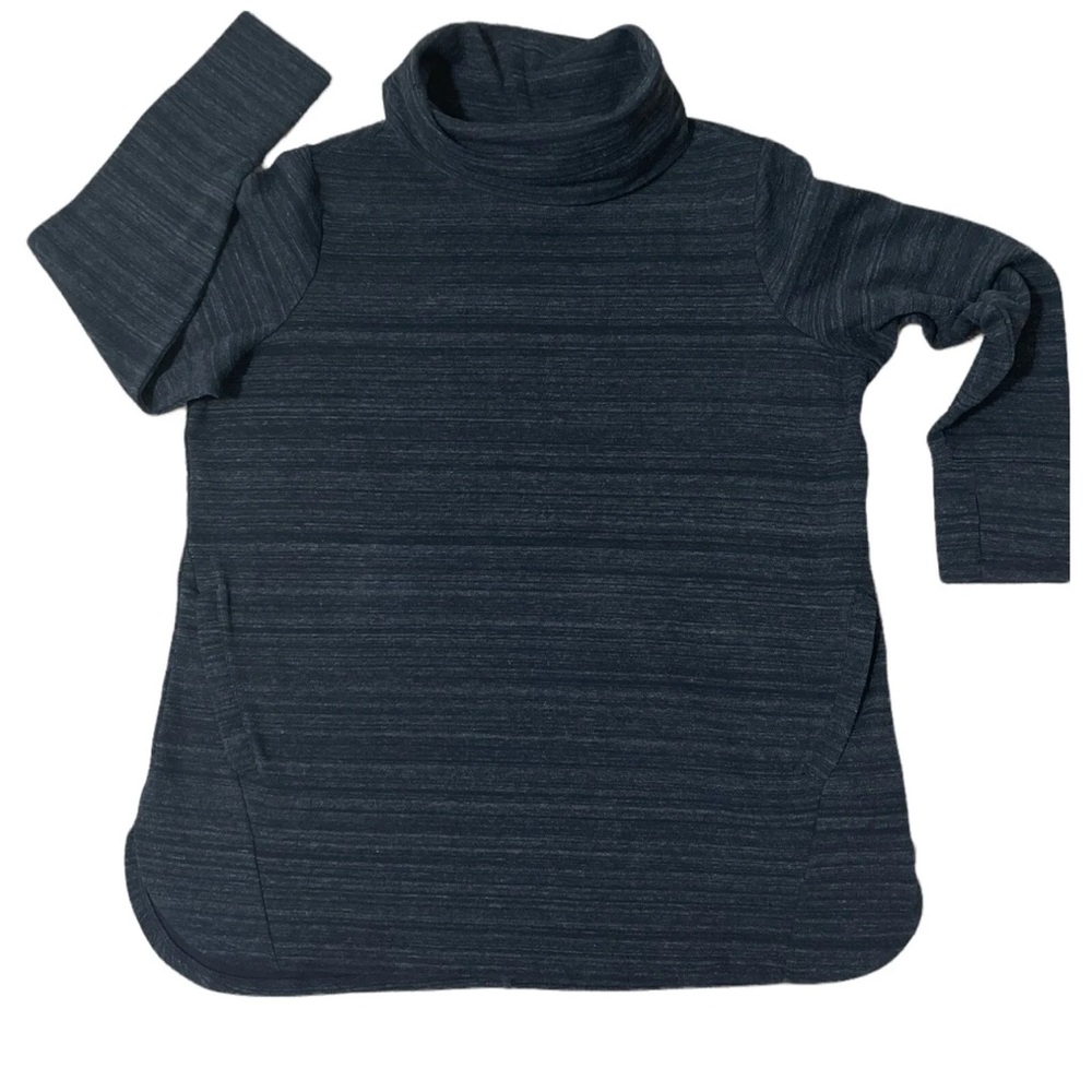 Duluth Trading Deux More Double Knit Cowl Neck Tunic Heather Gray Women’s 1X